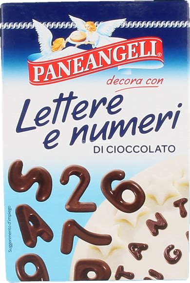 paneangeli lettere e numeri di cioccolato gr.60 .